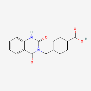 molecular formula C16H18N2O4 B2408997 trans-4-[(2,4-dioxo-1,4-dihydroquinazolin-3(2H)-yl)methyl]cyclohexanecarboxylic acid CAS No. 887833-45-6
