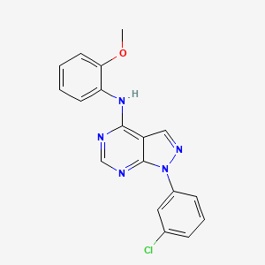 1-(3-chlorophenyl)-N-(2-methoxyphenyl)-1H-pyrazolo[3,4-d]pyrimidin-4-amine