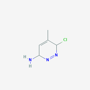 molecular formula C5H8ClN3 B2409028 6-Chloro-5-methyl-3,6-dihydropyridazin-3-amine CAS No. 1699007-40-3; 66346-87-0