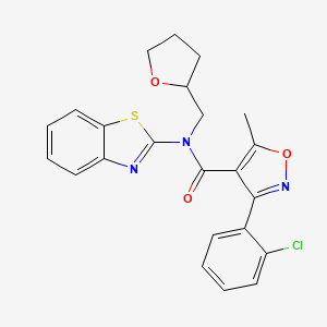 N-(benzo[d]thiazol-2-yl)-3-(2-chlorophenyl)-5-methyl-N-((tetrahydrofuran-2-yl)methyl)isoxazole-4-carboxamide