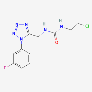 1-(2-chloroethyl)-3-((1-(3-fluorophenyl)-1H-tetrazol-5-yl)methyl)urea