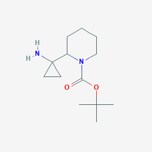 molecular formula C13H24N2O2 B2409043 Tert-butyl 2-(1-aminocyclopropyl)piperidine-1-carboxylate CAS No. 1780431-89-1