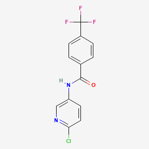 molecular formula C13H8ClF3N2O B2409064 N-(6-chloropyridin-3-yl)-4-(trifluoromethyl)benzamide CAS No. 325457-95-2