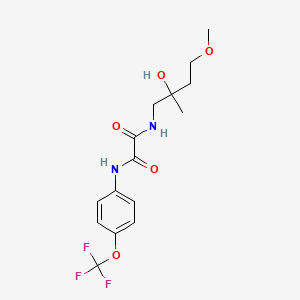 molecular formula C15H19F3N2O5 B2409073 N1-(2-hydroxy-4-methoxy-2-methylbutyl)-N2-(4-(trifluoromethoxy)phenyl)oxalamide CAS No. 2309586-92-1