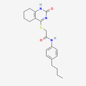 molecular formula C20H25N3O2S B2409115 N-(4-butylphenyl)-2-[(2-oxo-1,2,5,6,7,8-hexahydroquinazolin-4-yl)sulfanyl]acetamide CAS No. 946372-11-8