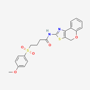 molecular formula C21H20N2O5S2 B2409131 N-(4H-chromeno[4,3-d]thiazol-2-yl)-4-((4-methoxyphenyl)sulfonyl)butanamide CAS No. 922962-68-3