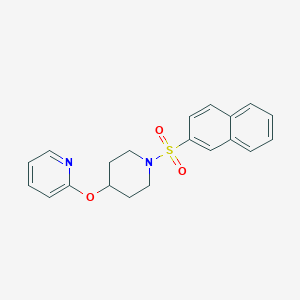 molecular formula C20H20N2O3S B2409139 2-((1-(Naphthalen-2-ylsulfonyl)piperidin-4-yl)oxy)pyridine CAS No. 1421461-73-5