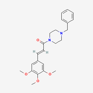 (2E)-1-(4-benzylpiperazin-1-yl)-3-(3,4,5-trimethoxyphenyl)prop-2-en-1-one