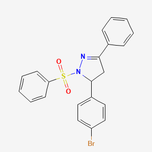 5-(4-Bromophenyl)-3-phenyl-1-(phenylsulfonyl)-2-pyrazoline