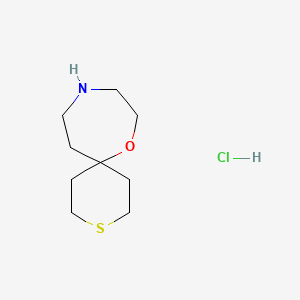 molecular formula C9H18ClNOS B2409165 7-oxa-3-thia-10-azaspiro[5.6]dodecane hydrochloride CAS No. 2253641-16-4