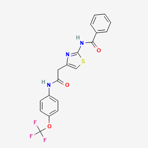 N-(4-(2-oxo-2-((4-(trifluoromethoxy)phenyl)amino)ethyl)thiazol-2-yl)benzamide