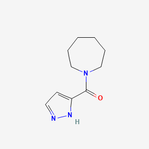 molecular formula C10H15N3O B2409188 1-(1H-pyrazole-3-carbonyl)azepane CAS No. 1341123-37-2
