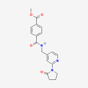 Methyl 4-(((2-(2-oxopyrrolidin-1-yl)pyridin-4-yl)methyl)carbamoyl)benzoate