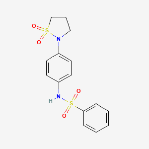 N-[4-(1,1-dioxo-1,2-thiazolidin-2-yl)phenyl]benzenesulfonamide