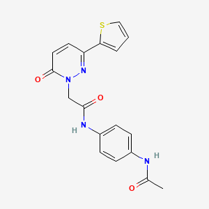 N-(4-acetamidophenyl)-2-(6-oxo-3-thiophen-2-ylpyridazin-1-yl)acetamide