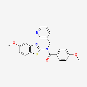 4-methoxy-N-(5-methoxybenzo[d]thiazol-2-yl)-N-(pyridin-3-ylmethyl)benzamide