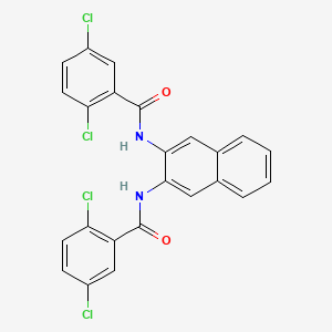 2,5-dichloro-N-[3-[(2,5-dichlorobenzoyl)amino]naphthalen-2-yl]benzamide