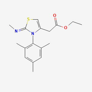 Ethyl 2-[2-(methylimino)-3-(2,4,6-trimethylphenyl)-2,3-dihydro-1,3-thiazol-4-yl]acetate