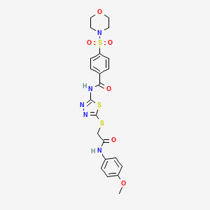 N-(5-((2-((4-methoxyphenyl)amino)-2-oxoethyl)thio)-1,3,4-thiadiazol-2-yl)-4-(morpholinosulfonyl)benzamide