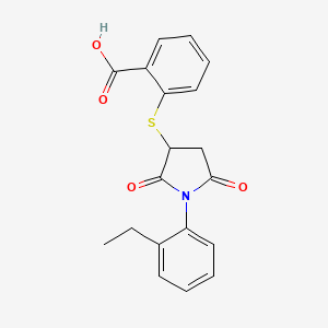 2-{[1-(2-Ethylphenyl)-2,5-dioxopyrrolidin-3-yl]sulfanyl}benzoic acid
