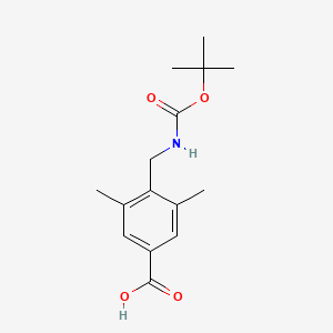 3,5-Dimethyl-4-[[(2-methylpropan-2-yl)oxycarbonylamino]methyl]benzoic acid