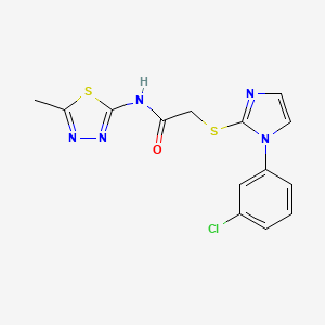 2-((1-(3-chlorophenyl)-1H-imidazol-2-yl)thio)-N-(5-methyl-1,3,4-thiadiazol-2-yl)acetamide