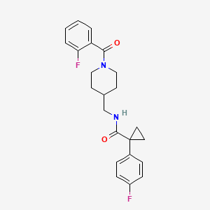 N-((1-(2-fluorobenzoyl)piperidin-4-yl)methyl)-1-(4-fluorophenyl)cyclopropanecarboxamide