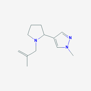 molecular formula C12H19N3 B2409278 1-methyl-4-[1-(2-methylprop-2-en-1-yl)pyrrolidin-2-yl]-1H-pyrazole CAS No. 1333873-93-0