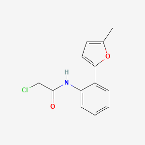 molecular formula C13H12ClNO2 B2409289 2-Chloro-N-[2-(5-methyl-furan-2-yl)-phenyl]-acetamide CAS No. 381681-57-8