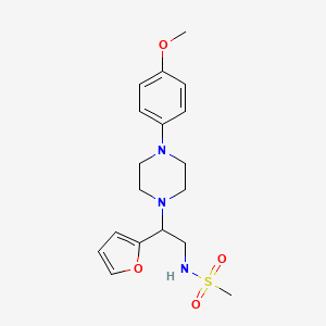 N-(2-(furan-2-yl)-2-(4-(4-methoxyphenyl)piperazin-1-yl)ethyl)methanesulfonamide