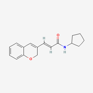 molecular formula C17H19NO2 B2409296 (2E)-3-(2H-chromen-3-yl)-N-cyclopentylprop-2-enamide CAS No. 887347-58-2