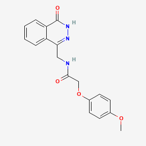 molecular formula C18H17N3O4 B2409301 2-(4-methoxyphenoxy)-N-[(4-oxo-3H-phthalazin-1-yl)methyl]acetamide CAS No. 899952-15-9