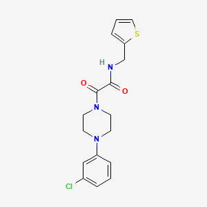 2-(4-(3-chlorophenyl)piperazin-1-yl)-2-oxo-N-(thiophen-2-ylmethyl)acetamide