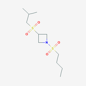 molecular formula C11H23NO4S2 B2409309 1-(丁磺酰基)-3-(异丁磺酰基)氮杂环丁烷 CAS No. 1797847-41-6