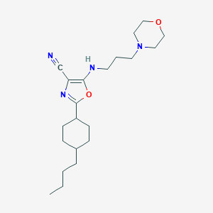 molecular formula C21H34N4O2 B240931 2-(4-Butylcyclohexyl)-5-{[3-(4-morpholinyl)propyl]amino}-1,3-oxazole-4-carbonitrile 