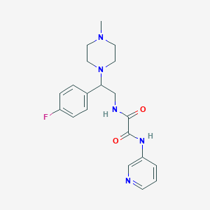 molecular formula C20H24FN5O2 B2409327 N1-(2-(4-fluorophenyl)-2-(4-methylpiperazin-1-yl)ethyl)-N2-(pyridin-3-yl)oxalamide CAS No. 1251564-54-1