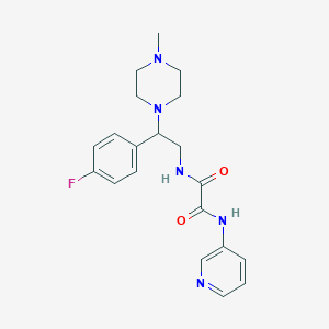 molecular formula C20H24FN5O2 B2409327 N1-(2-(4-氟苯基)-2-(4-甲基哌嗪-1-基)乙基)-N2-(吡啶-3-基)草酰胺 CAS No. 1251564-54-1