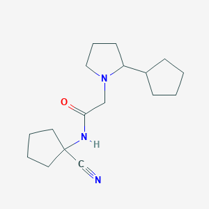 molecular formula C17H27N3O B2409328 N-(1-cyanocyclopentyl)-2-(2-cyclopentylpyrrolidin-1-yl)acetamide CAS No. 1627294-45-4