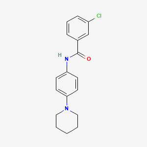 molecular formula C18H19ClN2O B2409336 3-chloro-N-[4-(piperidin-1-yl)phenyl]benzamide CAS No. 347336-71-4