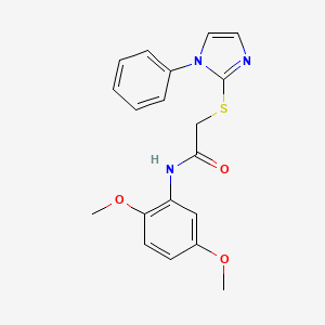 N-(2,5-dimethoxyphenyl)-2-((1-phenyl-1H-imidazol-2-yl)thio)acetamide