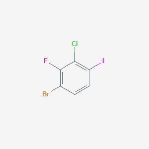 molecular formula C6H2BrClFI B2409345 4-Bromo-2-chloro-3-fluoroiodobenzene CAS No. 1917307-72-2