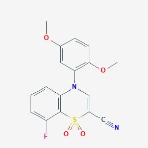 4-(2,5-dimethoxyphenyl)-8-fluoro-4H-1,4-benzothiazine-2-carbonitrile 1,1-dioxide