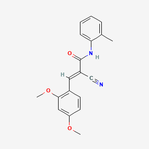 (2E)-2-cyano-3-(2,4-dimethoxyphenyl)-N-(2-methylphenyl)acrylamide