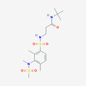 N-(tert-butyl)-3-[({2,4-dimethyl-3-[methyl(methylsulfonyl)amino]phenyl}sulfonyl)amino]propanamide