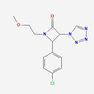 4-(4-chlorophenyl)-1-(2-methoxyethyl)-3-(1H-1,2,3,4-tetrazol-1-yl)azetidin-2-one