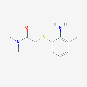 molecular formula C11H16N2OS B2409351 2-[(2-amino-3-methylphenyl)sulfanyl]-N,N-dimethylacetamide CAS No. 1501092-38-1