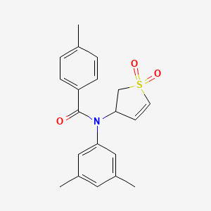 molecular formula C20H21NO3S B2409355 N-(3,5-dimethylphenyl)-N-(1,1-dioxido-2,3-dihydrothien-3-yl)-4-methylbenzamide CAS No. 863445-95-8