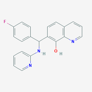 7-[(4-Fluorophenyl)-(pyridin-2-ylamino)methyl]quinolin-8-ol
