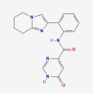 molecular formula C18H17N5O2 B2409364 6-hydroxy-N-(2-(5,6,7,8-tetrahydroimidazo[1,2-a]pyridin-2-yl)phenyl)pyrimidine-4-carboxamide CAS No. 2097884-00-7