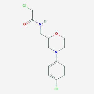 2-Chloro-N-[[4-(4-chlorophenyl)morpholin-2-yl]methyl]acetamide
